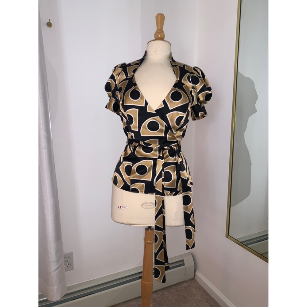 Diane Von Furstenburg Pattern Silk Top